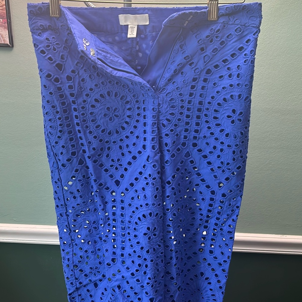 H&M, royal blue, wide leg pants